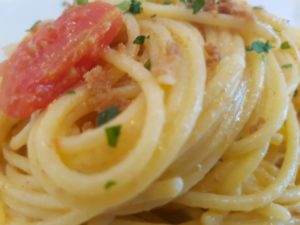 Spaghetti con bottarga di tonno